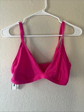 Pink Wireless Triangle Bralette